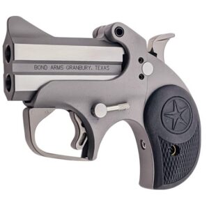 Bond Arms Roughneck 9mm stainless steel derringer with 2.5-inch barrel and crossbolt safety, right side view
