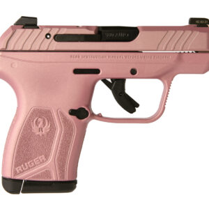 Ruger LCP MAX .380 ACP Rose Gold semi-automatic pistol with tritium front sight, right side view