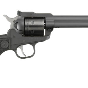 Ruger Super Wrangler single-action revolver in .22 LR with 5.5-inch barrel and black Cerakote finish, right-side profile view