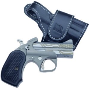 Bond Arms Rowdy XL Flag Edition stainless steel derringer in .45 Colt and .410 bore with 3.5-inch barrel and patriotic flag grips