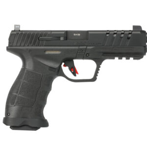 SAR Arms SAR9 SOCOM 9mm semi-auto pistol in black with 5.2-inch threaded barrel and optic-ready ported slide