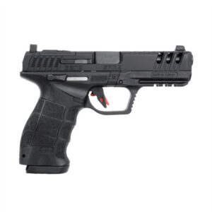SAR Firearms SAR9 Gen3 9mm black striker-fired pistol with tritium night sights and serrated slide, right-side profile view