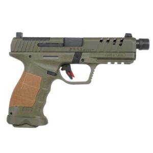 SAR Arms SAR9 SOCOM 9mm pistol in OD Green with 5.2-inch ported barrel and optic-ready slide