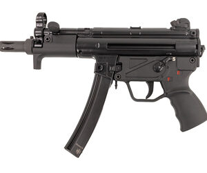 Military Armament Corp MAC 5K 9mm semi-automatic pistol with 5.8-inch threaded barrel in black finish