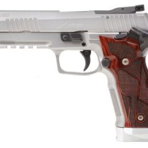 SIG SAUER P226 X-Five Classic 9mm single-action pistol in silver with 5-inch barrel and fiber optic front sight