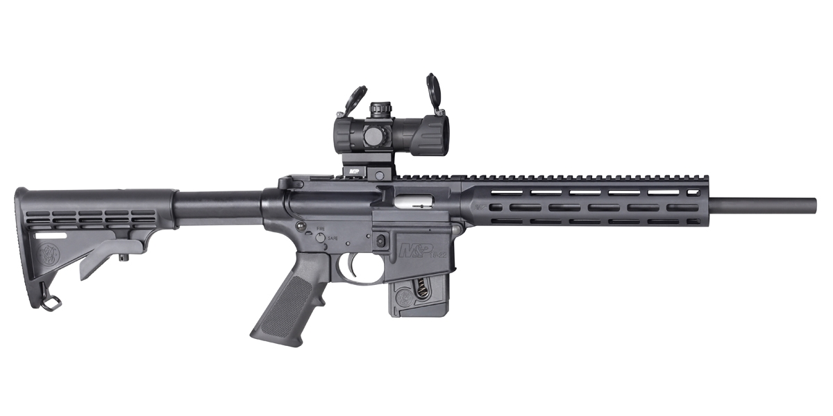 Smith & Wesson M&P 15-22 Sport .22 LR California Compliant semi-auto rifle in black with 16.5-inch barrel