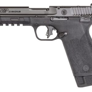 Smith & Wesson M&P22 Magnum Optic Ready semi-auto pistol in black with 4.35-inch barrel and green fiber optic front sight