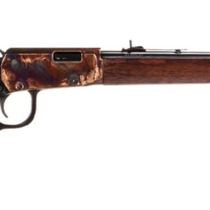 Heritage Manufacturing Settler .22 LR lever action rifle with 20-inch barrel, case hardened receiver, and wood stock