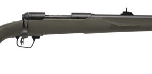 Savage Arms 110 Hog Hunter bolt-action rifle in .400 Legend with 18-inch threaded barrel and black synthetic stock