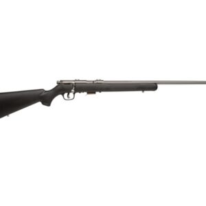 Savage Arms 93R17 FSS bolt-action rifle in .17 HMR with 21-inch stainless steel barrel and black synthetic stock