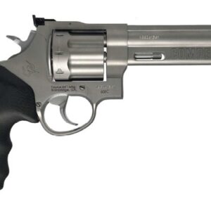 Taurus 608 COMP .357 Magnum stainless steel revolver with 6-inch ported barrel and adjustable Hi-Viz sights, right side profile