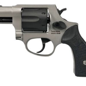 Taurus 856 .38 Special revolver with 2-inch barrel, matte stainless finish, and black G10 grips