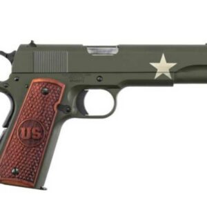 Auto-Ordnance Thompson Tanker 1911 semi-auto pistol in .45 ACP with OD green finish and 5-inch barrel