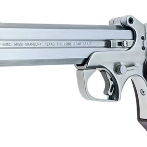 Bond Arms Texan derringer in .45 Long Colt/.410 with 6-inch stainless barrel and wood grip panels