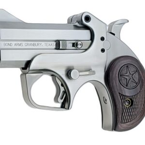 Bond Arms Texas Defender stainless derringer chambered in .357 Magnum and .38 Special with 3-inch barrel
