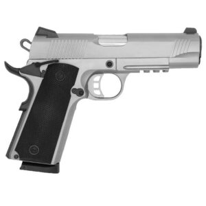 Tisas 1911 SS45R Carry stainless steel .45 ACP semi-auto pistol with 4.25-inch barrel and Novak sights