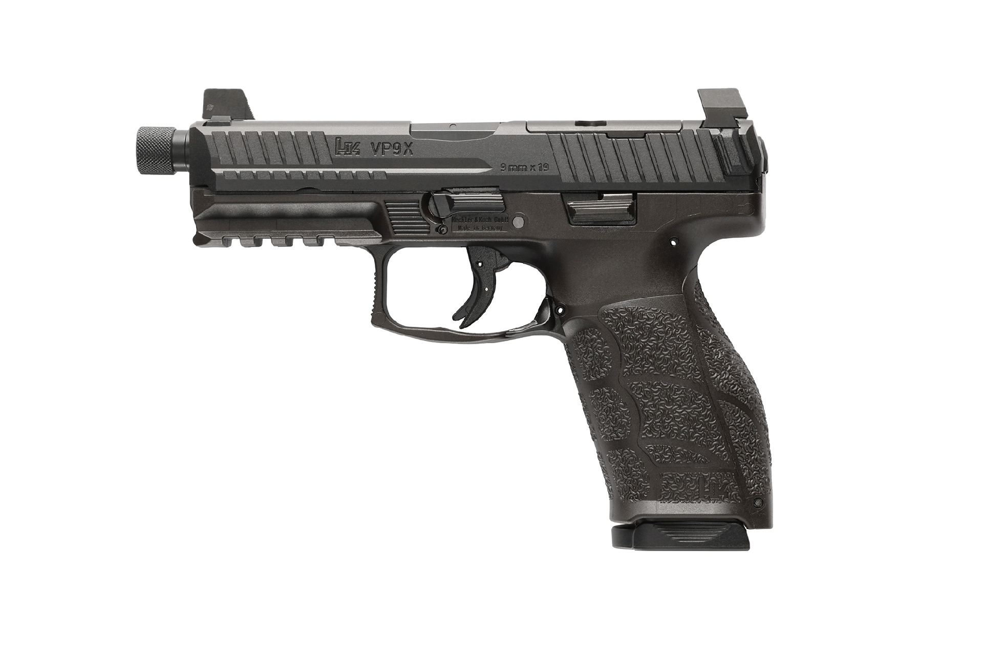 Heckler & Koch VP9A1 X TAC 9mm black striker-fired pistol with optic-ready slide and night sights