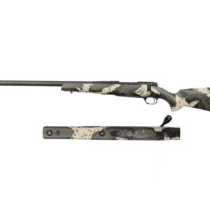 Weatherby Mark V Backcountry Guide left-hand bolt action rifle in .243 Winchester with 22-inch barrel, right side view