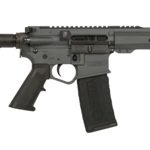 Wise Arms WA-15B 5.56 NATO AR pistol in gray with 10.5 inch barrel and SBA3 stabilizing brace