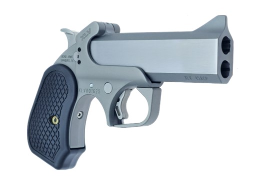 Bond Arms XLV Rough Series stainless steel .45 ACP derringer with 4.25 inch barrel, right side view