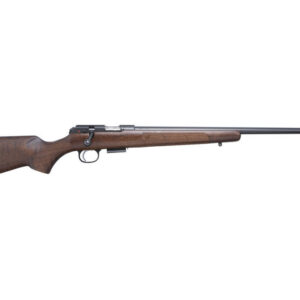 CZ-USA CZ 457 American bolt-action rimfire rifle with 24.8-inch black nitride barrel and American-style stock, right-side view