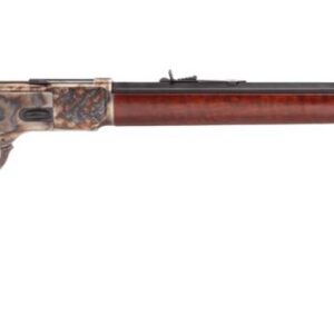 Taylor's and Company 1873 lever action rifle in .45 Colt with 24.25-inch blued barrel and walnut wood stock