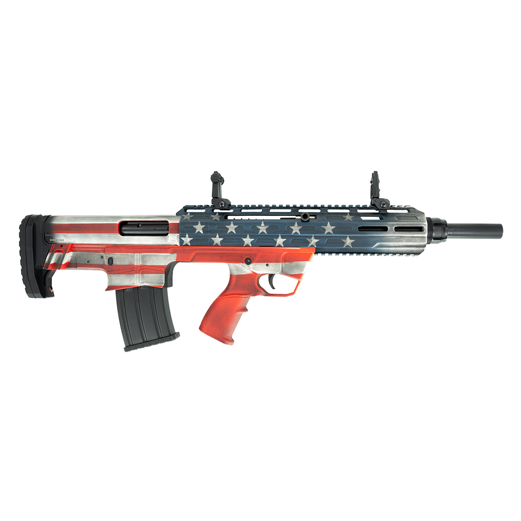 Tokarev TBP 12 AF semi-automatic 12 gauge shotgun with American Flag finish and 18.5-inch barrel