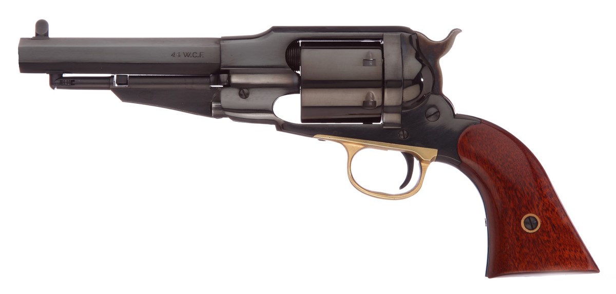 Taylor's and Company Remington Conversion single-action revolver in .38 Special with 5.5-inch blued barrel and wood grips