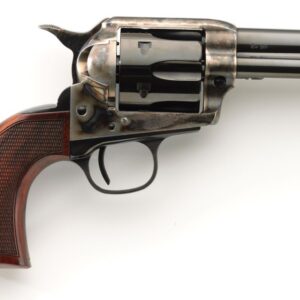 Taylor's and Company Runnin' Iron single action revolver in .45 Long Colt with 3.5-inch polished blued barrel and wood grips