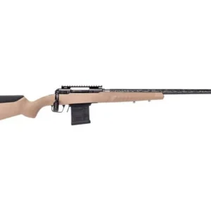 Savage 110 Carbon Tactical bolt-action rifle in gray chambered in 6.5 Creedmoor with carbon fiber barrel and Picatinny rail