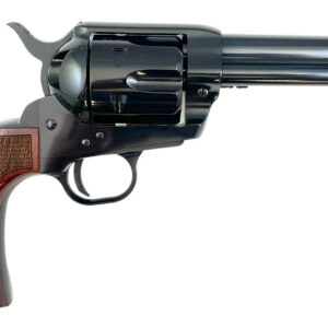 Taylor's and Company 1873 TC9 single action revolver in 9mm with 4.75 inch blued barrel and wood grips