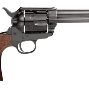 Taylor's and Company 1873 TC9 single action revolver in 9mm with 5.5-inch blued barrel and wood grips