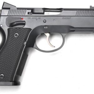 CZ A01-C Custom 9mm semi-auto pistol with fiber optic front sight and adjustable rear sight, right-side view