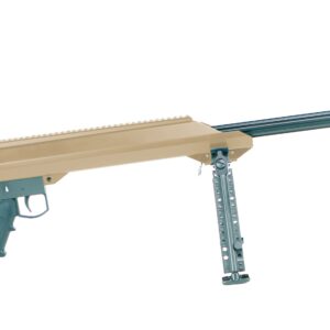 Barrett Firearms M99 .50 BMG bolt-action rifle in Flat Dark Earth finish with 32-inch barrel and bipod