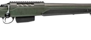 Tikka T3X Super Varmint 6mm Creedmoor 24-inch heavy barrel rifle in green stock with Tungsten Cerakote finish