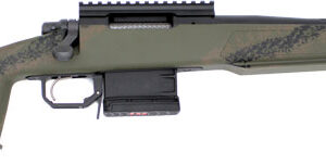 GLFA SUB-1 bolt action rifle in 308 Winchester with 18-inch fluted stainless steel barrel and green carbon fiber stock