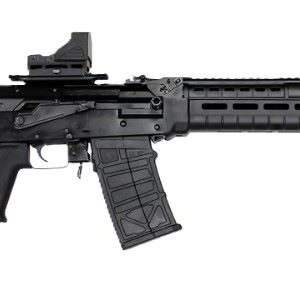 JTS M12AK T1 semi-automatic 12 gauge shotgun in black with red dot sight and two 5-round magazines