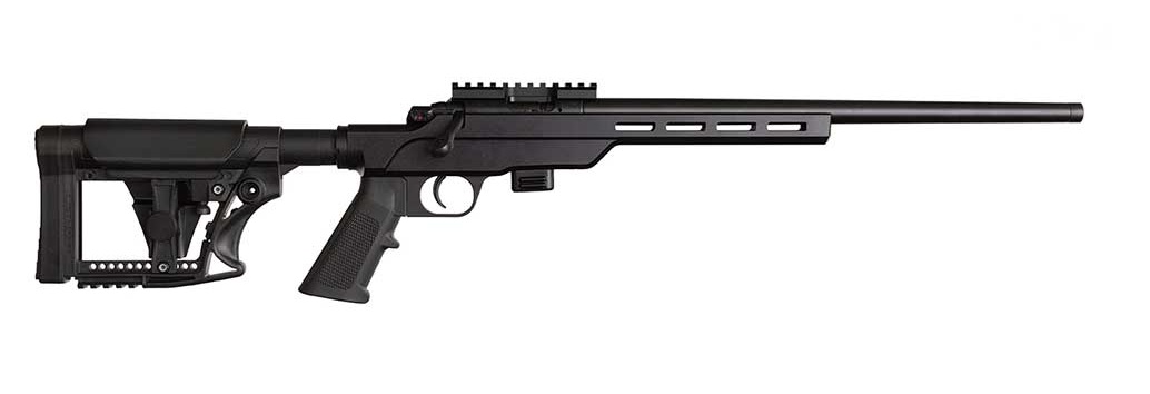 Keystone Sporting Arms 722 Precision .22 LR bolt-action rifle with 16.5-inch barrel and blue/synthetic finish
