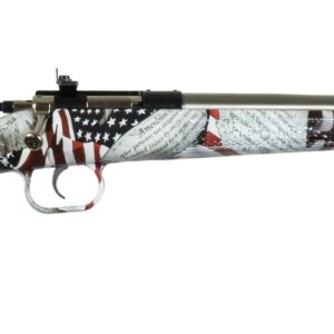 Keystone Sporting Arms Crickett Amendment single-shot .22 LR bolt-action youth rifle in stainless finish, right-side profile
