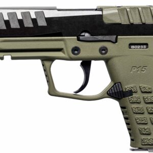 Kel-Tec P15 9mm Striker-Fired Pistol 10+1 Black/Green CA Compliant