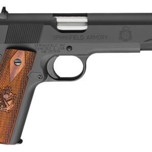 Springfield Armory 1911 Government 5-inch .45 ACP pistol with stainless barrel and black frame, California compliant