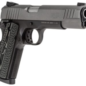 Taurus 1911FS full-size .45 ACP pistol with tungsten gray Cerakote slide and Novak adjustable sights, right-side profile view