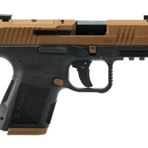 Canik METE MC9 9mm semi-automatic pistol in bronze finish, right side profile, compact striker-fired EDC handgun