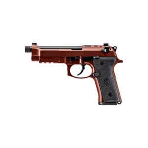 Beretta M9A4 G semi-auto pistol in Clay with 5.1-inch threaded barrel, optic-ready slide, and tritium night sights