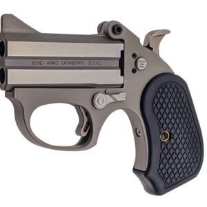 Bond Arms Honey-B stainless steel .22 LR derringer with 3-inch barrel and extended grips, right-side view