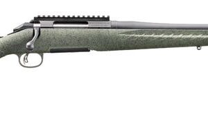 Glenfield Model A bolt action rifle in .223 REM with 20-inch threaded barrel and moss green splatter finish