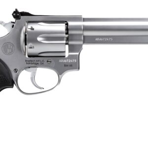 Rossi RM66 .357 Magnum double/single action revolver with 6-inch barrel and satin stainless finish, right side view