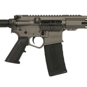 Wise Arms WA-15B AR pistol in tungsten finish with 7.5-inch barrel and SBA3 pistol stabilizing brace