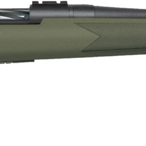 Mossberg Patriot bolt-action rifle in .30-06 Springfield with 22-inch barrel and synthetic green stock, right side view
