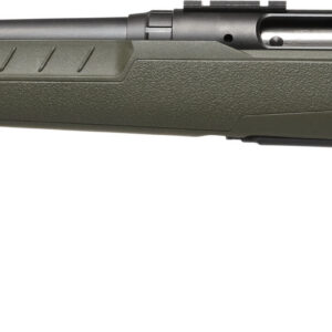 Savage AXIS II Compact left-hand bolt-action rifle in 6.5 Creedmoor with OD Green synthetic stock and 20-inch barrel